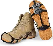 [GENERIC] Crampons for Hiking Boots, Anti-Skid Gripper Spikes 24 Spikes Ice Cleats, Walking Climbing Crampons Steel Anti-Slip Snow Grips for Hiking