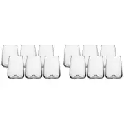 12pc Ecology Ida Stemless Wine Glasses Drinking Cup Tableware 530ml Clear