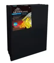 Professional Stretched Canvas for Painting - 11X14 Inch/4 Pack Black