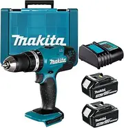 [Makita] 18 V Cordless Combi Drill, 2 x Batteries, Charger and Accessory Kit, 70 pc.
