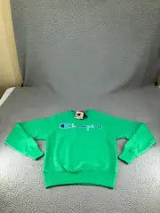 Champion Reverse Weave Sweatshirt Mens XS Green Heavyweight Fleece Embroidered