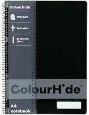 ColourHide A4 120 Pages Notebook, Black 1719402J