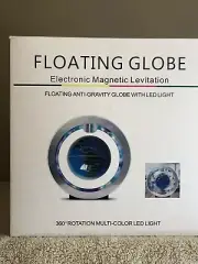 Electronic Magnetic Levitation Floating Globe Black w/ LED Light Dave & Busters