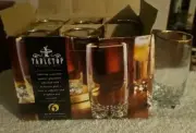 24 Karat Rimmed Clear Glassware Tabletop Home Essentials 14oz Set of 6 . NIB