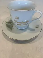 Papel Tea Cup & Saucer “To My Grandmother With Love” Mothers Day