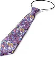 [KAWAMOUSE] Toddler Size ( Alice Wonderland Fairytale Story ) Pre-Tied Adjustable Novelty Necktie, Fashion Conversational Neck Strap Ties for Boys and Children, for Wedding Parties Events, Multi