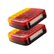 Trailer Tail Lights 26 LED Stop Tail Lights Kit Submersible Boat Truck Lamp - 2x