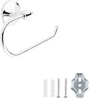 Amazon Basics AB-BR837-PC Standard Euro Toilet Paper Holder, Polished Chrome