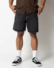 [Lee] Lee Men's L-Four Baggy Denim Shorts in Tune Black Size 34 34 Tune Black