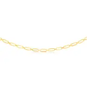 9ct Yellow Gold Silver-filled Fancy Elongated Belcher Link 50cm Chain