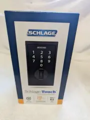SCHLAGE BE375 CEN 622 Touch Keyless Touchscreen Deadbolt Matte Black Modern