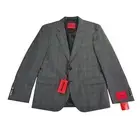 Hugo Boss Mens Modern Fit Super-Flex Wool Blend Suit Jacket Rust Gray 38S