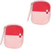 Healeved Baby Medical Bag 2pcs Portable Medicine Bag Travel Pill Cases Travel Medicine Kit Zip Lock Organizer Case Baby Kit Zipper Storage Bags Medicine Pouches Household Medicine Bag Medicine Bag Baby