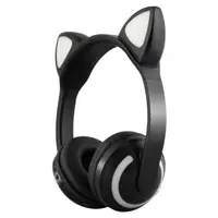 在飛比找樂天市場購物網優惠-二次元頭戴式貓耳朵藍牙耳機無線可愛男女生音樂游戲折疊耳麥兒童