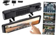 Mirror Dashcam, 12" Screen, Rear View Mirror Camera with Front 4K and 2K Rear,