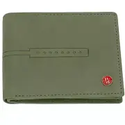 Green Genuine Leather Wallet RFID Blocking Wallet purses Bi-Fold Men For Gift