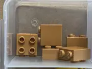 LEGO Parts - Medium Nougat Brick 1 x 2 x 1 2/3 Studs on Side - No 22885 - QTY 5