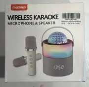 Mini Karaoke Machine for Kids Adults with 2 Wireless Mics. Wireless Bluetooth
