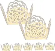 COLLBATH 100Pcs Hollow Trim Chocolate Candy Cups Elegant Chocolate Wrappers for Chocolate Packaging for and Boxed Chocolates for Candy Buffets and Special Occasions