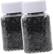 Healeved 2000pcs 5mm Micro Links Rings: Silicone Hair Extension Beads - Braided Hair Extension Tools - Easy To Install And Remove - Suitable For Busy Lifestyles