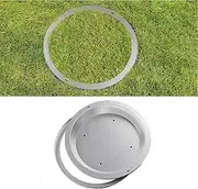 Recessed Septic Tank Cover with Manhole Hook for Indoor and Outdoor Decoration, Round Fountain Cover and Stainless Steel Frame, Walkways, Recessed Manhole Cover (15.7 inches (40 cm)