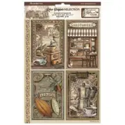 Stamperia Assorted Rice Paper A4 6/Sheets-Coffee And Chocolate