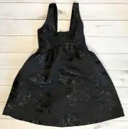 Anthropologie Maeve Black Jacquard Balloon Mini Dress Size 4 Evening
