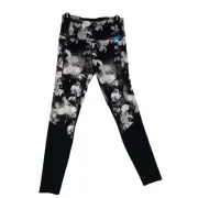 Skechers GoFlex Leggings Womens Medium 28X27 Black Floral High Waist Yoga Gym