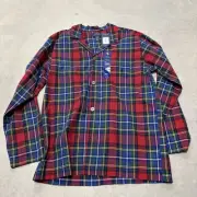 NWT Polo Ralph Lauren Red Plaid Flannel Sleepwear Pajama PJ Lounge Medium Shirt