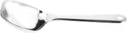 FONDOTIN Flat Bottom Spoon Metal Serving Spoons Large Handle Easy to Clean Ergonomic Design Food Ladle Square