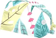 [FVQL] Set of 2 Bouffant Caps, Reusable Surgical Cap Scrub Caps Women, Tropical Leaf Flowers Pattern