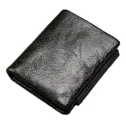 Men Rfid Leather Tri-fold Wallet - Genuine Leather
