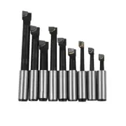 9Pcs Hard Alloy Shank Boring Bar Set Carbide Tipped Bars 12Mm For 24773