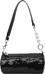 [STBTOO] Handbag Vintage Elegant Shoulder Glitter Crossbody Sequin Evening for Women Beads Clutch Bridal Wedding Purse