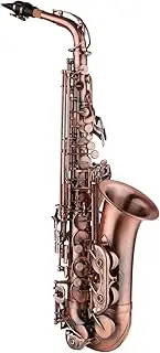 CGTOLOS Saxophone Red Antique E-Flat Brass Material with Carrying Case Cleaning Cloth Brush Sax Strap Mouthpiece
