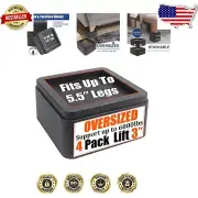 3-Inch Bed Risers with Heavy Duty Support - Multi-Purpose for All Furniture