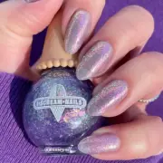 I Scream Nails Candy Castle - Purple Green Pink Flake Flakie Topper Nail Polish