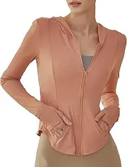 [KAIZE] Women's Sun Protection Jacket UPF 50+, Full Zipper Long Sleeve UV Hoodie Shirts, Outdoor Athletic Jacket with Pocket