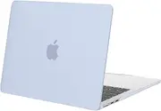 MOSISO Compatible with MacBook Air 13 inch Case 2025 2024 2023 2022 Release M4 A3240 M3 A3113 M2 A2681, Protective Plastic Hard Shell Cover Compatible with MacBook Air 13.6 inch Case, Cerulean Blue