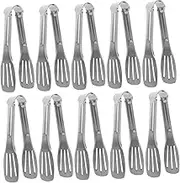GREENADSCAPE 10pcs Stainless Steel Tongs Versatile Kitchen Clips for Buffets Appetizers and Family Gatherings Compact Food Serving Tongs for Tea Parties and Celebrations