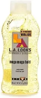 L.A. Looks Mega Mega Hold Rock Hard Fixation Gel 20 oz (Pack of1) by LA Looks