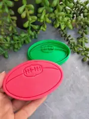 AFL Footy Football Sherrin Cookie Cutter and Fondant Embosser Stamp