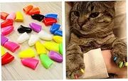 Abaodam 20 Pcs Cat Claw Caps Pet Paws Cat Claw Covers Cat for Cats Grey