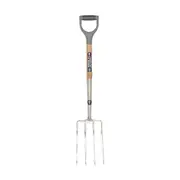 Spear & Jackson Workhorse Steel Forged Fork Heavy-Duty Garden Digging Tool Black