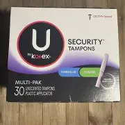 U by Kotex Security Tampons 15 super 15 Regular Multipack 30ct Total NEW