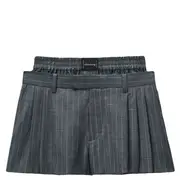 [Alexander Wang] Pre-Styled Pleated Short With Boxer Waistband