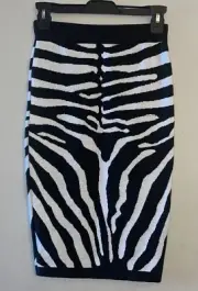 Brand New!!! Hera Collection Black and White Zebra Skirt Midi (Small)