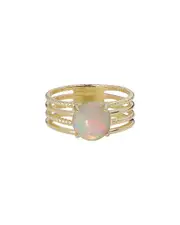 Tiramisu Silver 1.15 ct. tw. Ethiopian Opal Ring