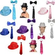 Sequin Hat Necktie Bow Tie accessories