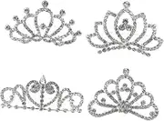 Healvian Rhinestone Crowns Comb Girls Headdress Hair Decor Dress up for Princess Present Box for Birthday Style